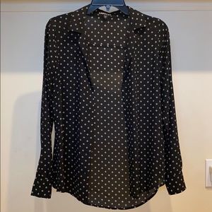 Express Black Pattern Portofino Blouse